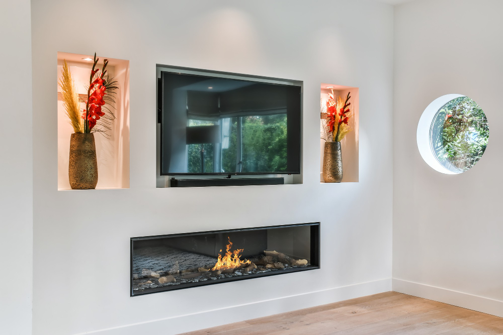 une décoration raffinée au-dessus de votre télévision